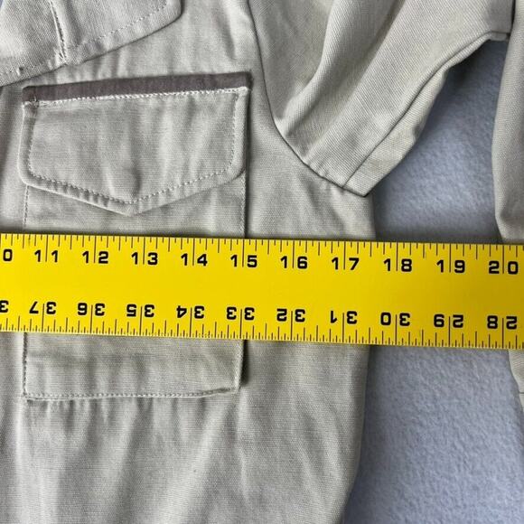 Soia and Kyo Jacket Womens XS Cream Military Field Utility Pockets - Picture 4 of 12